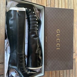 Gucci Black Heeled Boots nwt